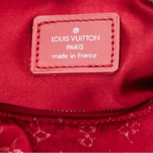 Louis Vuitton Red Satin Mono Papillon Bag - Picture 5 of 14